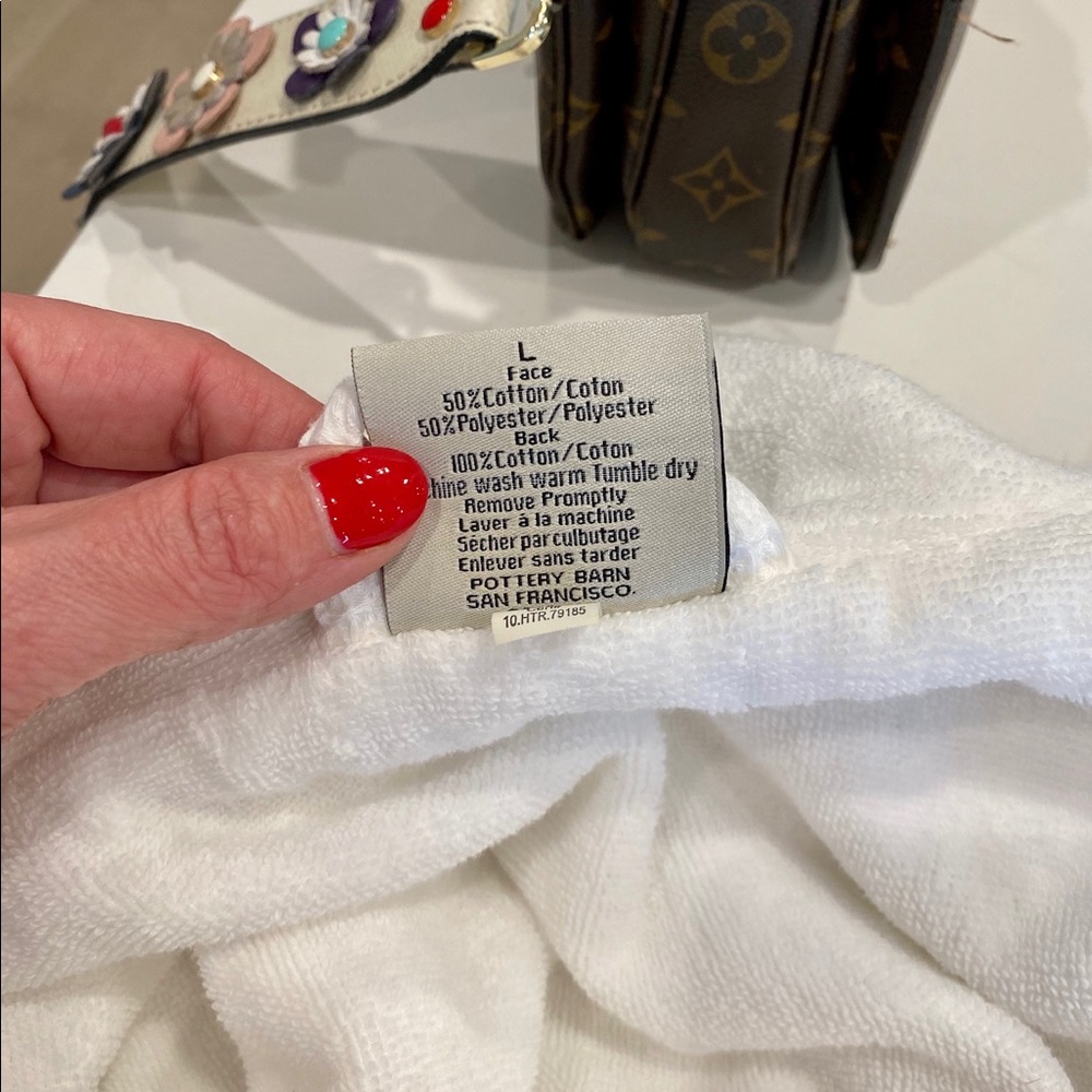 Pottery Barn Lined Waffle Weave Resort Robe L & XL - Picture 6 of 8